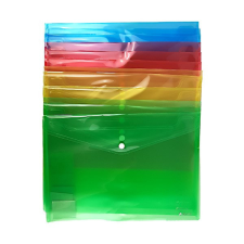 Irattasak OPTIMA A/5 patentos átlátszó színes vegyes 12 db-os lefűző