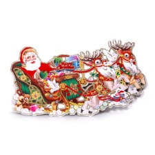  Iris 3D Mikulás mintás/34x21cm 2db karton dekoráció karácsonyi dekoráció