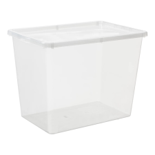 IRIS Basic Box Műanyag Tárolódoboz tetővel 80L - Átlátszó (22890800) bútor