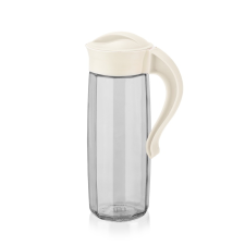 IRIS C-00317 Domi Polygon Üveg kancsó 1,6L - Fekete / elefántcsont (C-00317) vízforraló és teáskanna