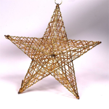 IRIS Csillag alakú 30cm/arany színű festett fém dekoráció dekoráció