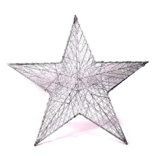 IRIS Csillag alakú 52cm/ezüst színû festett fém dekoráció dekoráció