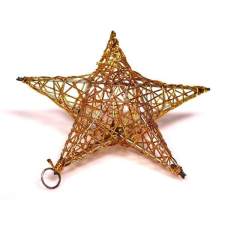 IRIS csillag alakú fém dekoráció 20cm, aranyszínű (190-03) karácsonyi dekoráció