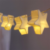 IRIS Csillag alakú papír 160cm/meleg fehér/10db LED-es/2xAA elemes fényfüzér, fénydekoráció