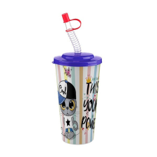  IRIS CUTE pohár szívószállal 650ml AP-9128 üdítős pohár