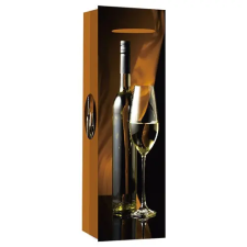 IRIS Dísztasak boros 12x36 cm borosüveg és pohár ajándéktasak