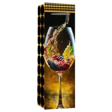 IRIS Dísztasak boros 12x36 cm pohár és szőlő ajándéktasak