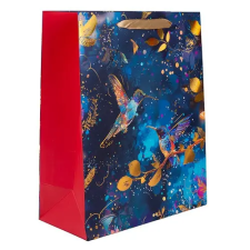 IRIS Dísztasak matt 18x23 cm kék kolibri ajándéktasak