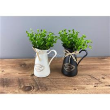 IRIS E5571 dekoráció művirággal kancsóban 11x18cm (IRIS_5571) dekorációs kellék