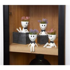 IRIS E5676 FIGURA dekoráció művirággal cserépben 8x16cm (IRIS_E5676) dekorációs kellék