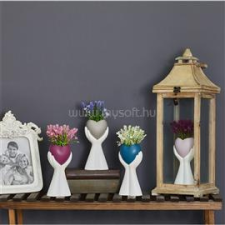 IRIS E5733 szív a kézben dekoráció művirággal 10x27cm (IRIS_E5733) dekorációs kellék