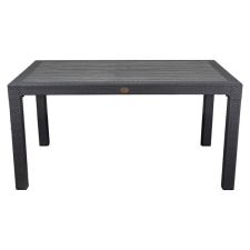 IRIS GF-210A ECO antracit műanyag kerti asztal rattan 90x150cm (GF-210A) kerti bútor