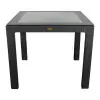 IRIS GF-820A antracit kerti asztal rattan üveglappal 90x90cm