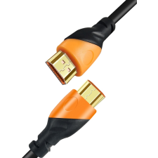 IRIS HDMI v2.0 - HDMI kábel 2m - Fekete/Narancssárga kábel és adapter