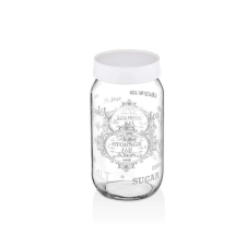 IRIS HN-1411 Retro Üveg fűszertartó 1000ml - Fehér konyhai eszköz