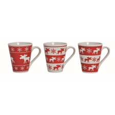 IRIS Karácsonyi 10cm rénszarvasos kerámia bögre (KARBÖG10_S) bögrék, csészék
