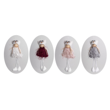 IRIS Karácsonyi Felakasztható Textil Lány figura 20cm - 4 féle szín (061092) party kellék