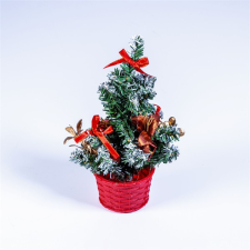  IRIS KT-261-R asztali kis műfenyő piros díszekkel műfenyő