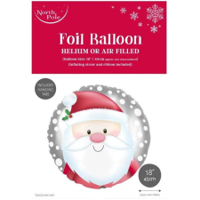  IRIS Mikulás/Télapó léggömb, fólia, 18cm átmérő party kellék