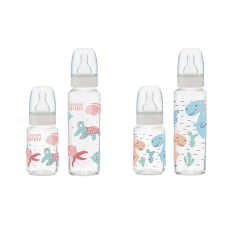 IRIS Teknős és Dínó mintás Cumisüveg 2 darabos készlet - 125ml + 250ml (111829-804) cumisüveg
