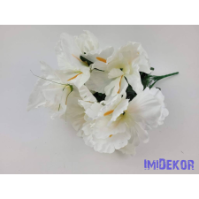  Írisz 9 ágú csokor 50 cm - Fehér dekoráció