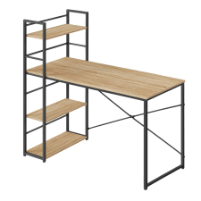  Íróasztal MAX 4.0 SONOMA polccal és fekete lábakkal 120x44 cm íróasztal