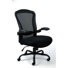  Irodai szék,állítható karfával, fekete szövetborítás, feszített hálós háttámla,fekete lábkereszt, MAYAH &quot;Grande&quot; forgószék