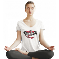  Iron is my Therapy - Női V-Nyakú Póló