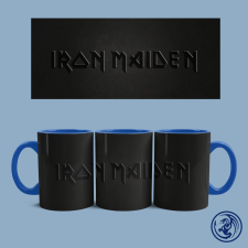 Iron Maiden Black logo bögre (Kék) bögrék, csészék