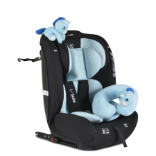  ISAFE autósülés ISIZE és ISOFIX ülésemelővé alakítható 76-150cm KÉK gyerekülés
