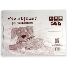 iskola Félfamentes spirálos vázlatfüzet B/4 32 lapos, 120g füzet