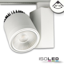 ISOLED 3 fázisú reflektor sínrendszeren fókuszálható, 35 W, 30°-50°, fehér matt, 4000K, CRI92 világítás