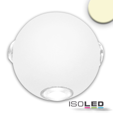 ISOLED Kültéri LED fali lámpa, fel/le, IP54, 4*1 W, homok fehér, meleg fehér kültéri világítás