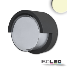 ISOLED LED fali lámpa, kerek, IP54, 6 W, homok fekete, meleg fehér kültéri világítás