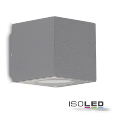 ISOLED LED fali lámpa, Up&amp;Down, 2x3W CREE, IP54, ezüst, meleg fehér kültéri világítás