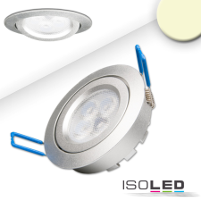 ISOLED LED süllyesztett szpotlámpa, ezüst, 8W, 72°, meleg fehér, dimmelheto világítás