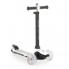  iSPORTER roller kamaszoknak villogó LEDekkel, 50 kgig FEHÉR/FEKETE roller