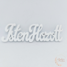 Isten hozott felirat - 15 cm - fehér dekorációs kellék