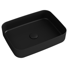 Isvea INFINITY RECTANGLE kerámiamosdó, 50x36cm, fekete fürdőkellék