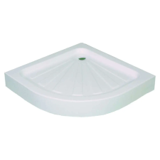 ITALBOX Félköríves Zuhanytálca - Akril - 80x80x14 cm - Fehér kád, zuhanykabin