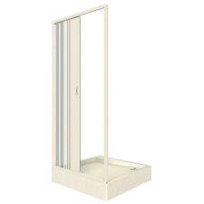ITALBOX Paravan de dus Italbox Venere Lux, usa armonica, PVC, 110x185 cm, Alb kád, zuhanykabin
