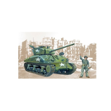 Italeri M4-A1 Sherman tank műanyag modell (1:35) (MI-225) autópálya és játékautó