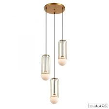 ITALUX Fekete több ágú függeszték, G9, Simon, IT-MDM-3938/3 GD világítás