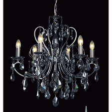 ITALUX glamour klasszikus csillár barocco króm fekete átlátszó itxmd72709-6b világítás