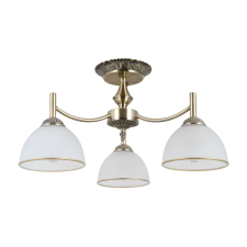 ITALUX klasszikus mennyezeti lámpa fener antik sárgaréz fehér opál itxpnd-40653-3-abrwh világítás