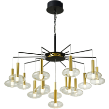 ITALUX modern csillár hasselt fekete átlátszó arany itxpnd-42773-16 világítás