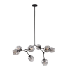 ITALUX modern mennyezeti lámpa ferral fekete itxpnd-75075-8-bk-sg