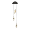 ITALUX Tonga  fekete-arany LED függesztett lámpa (IT-PND-26374-3-23W-3K-BK-GD) LED 3 izzós IP20