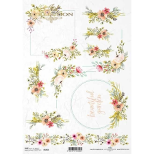 ITD Collection Rizspapír A4 - Beautiful garden dekorációs kellék