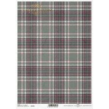 ITD Collection Rizspapír A4 - Kockás háttér - szürke dekorációs kellék